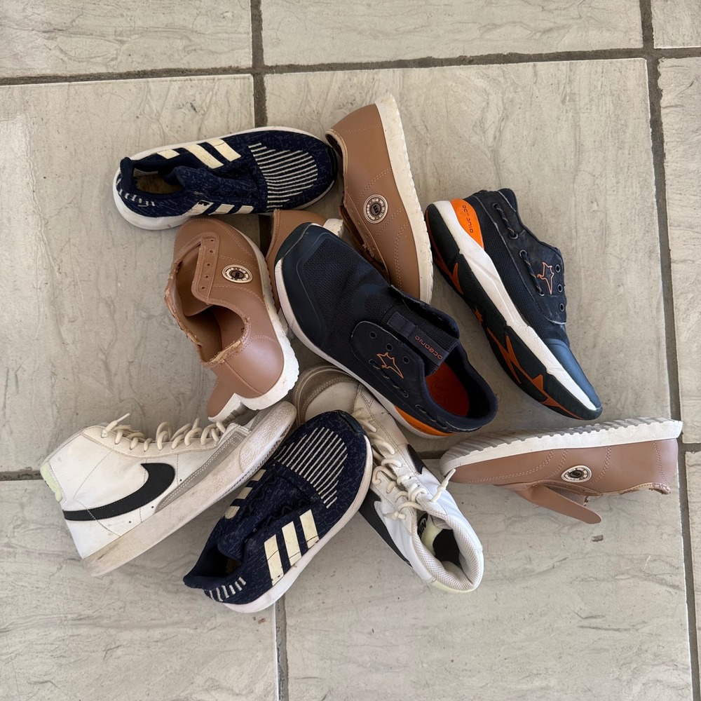 Lot of 5 Mixed Size Sneakers AS IS Repair Project Yard Work Beaters DIY